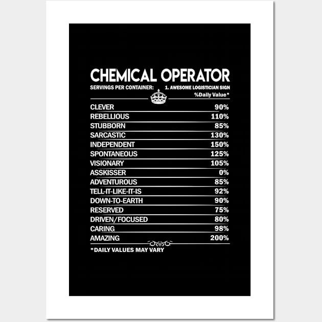 Chemical Operator T Shirt - Chemical Operator Factors Daily Gift Item Tee Wall Art by Jolly358